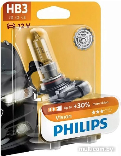 Галогенная лампа Philips HB3 Vision 1шт (блистер)