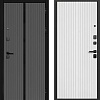 Металлическая дверь Guard 86x205 правая (графит лакобель/белый матовый)
