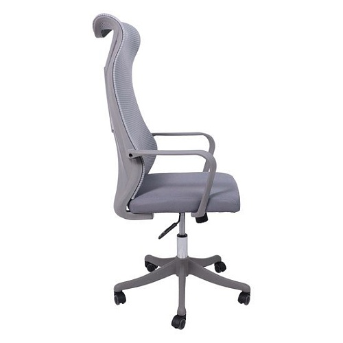 Кресло AksHome Abraham ткань/сетка, серый)