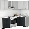 Готовая кухня S-Company Клео лайт 1.2x1.7 правая (антрацит/стальной серый)