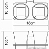 Набор стаканов для зубной щетки и пасты Wasserkraft Leine K-5028D