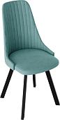 Стул Трия Франк исп.2 ДП2-30 паук (черный матовый/микровелюр аквамарин)