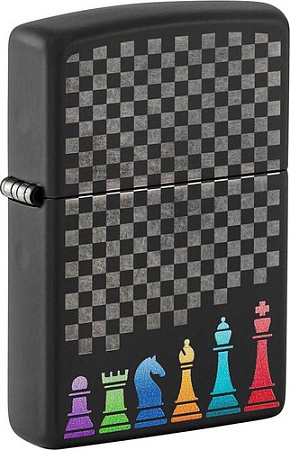Зажигалка Zippo Chess Pieces Black Matte 48662