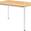 Кухонный стол Millwood Сеул Л 130x80x75 (дуб золотой Craft/металл белый)