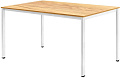 Кухонный стол Millwood Сеул Л 130x80x75 (дуб золотой Craft/металл белый)