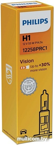 Галогенная лампа Philips H1 Vision +30% 1шт