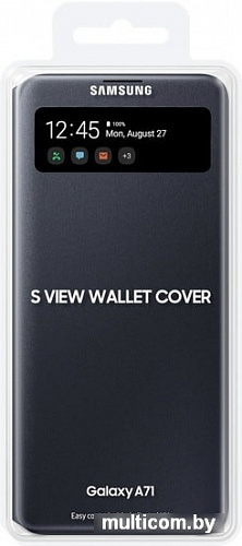 Чехол Samsung S View Wallet Cover A71 (черный)