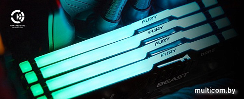 Оперативная память Kingston FURY Beast RGB 16ГБ DDR5 6400 МГц KF564C32BBA-16