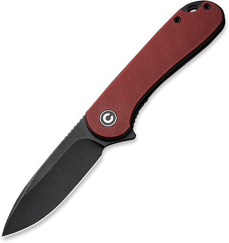 Складной нож Civivi Elementum D2 Steel Black Stonewashed Handle G10 C907A-1 (бордовый)