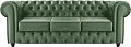 Диван Brioli Честерфилд трехместный (микровелюр, В61 мятный)