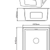 Кухонная мойка Diadonna DS4444B