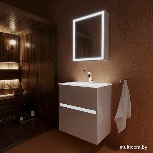 Lauter Шкаф с зеркалом Emma (с подсветкой, белый глянец)