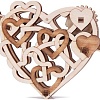 3Д-пазл Wood Trick Вудик Сердце 1234-W19