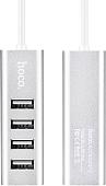 USB-хаб Hoco HB1 (серебристый)