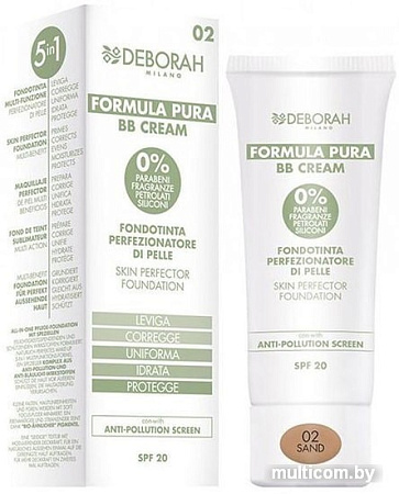 BB-крем Deborah Milano Formula Pura Skin Perfector Foundation SPF20 (тон 02)