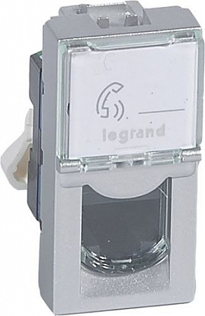 Розетка Legrand Mosaic 79461 (алюминий)
