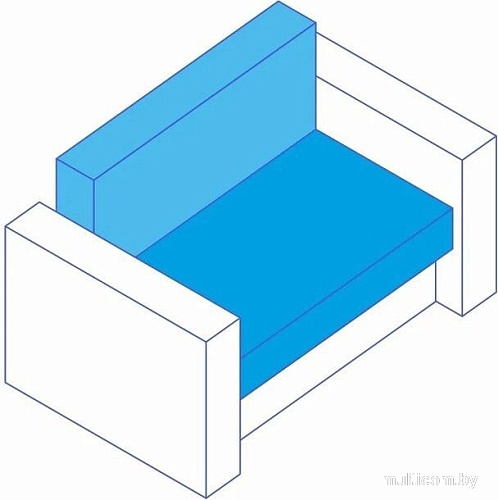 Диван Сириус Лидер-4 ППУ (Eva 22 велюр синий)