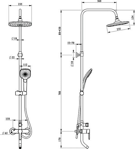 Душевая система IDDIS Sena SENSB3Fi06