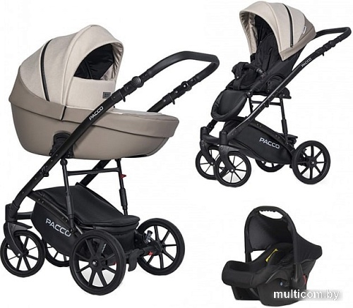 Универсальная коляска Riko Basic Pacco (3 в 1, 06 latte)