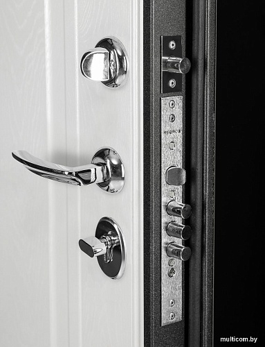 Металлическая дверь Guard MG60 МДФ/МДФ 87х205 правая (серый/белый ясень)