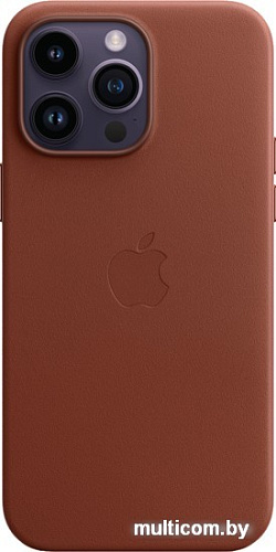 Чехол для телефона Apple MagSafe Leather Case для iPhone 14 Pro Max (темно-коричневый)