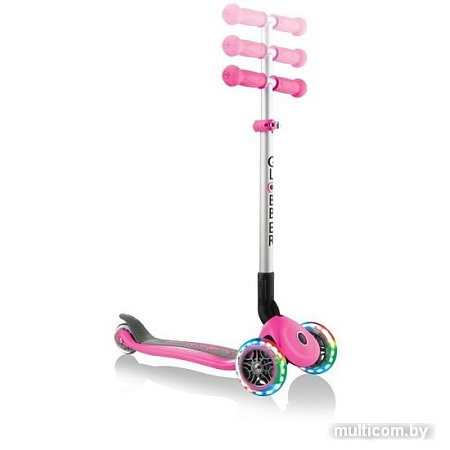 Самокат Globber Primo Foldable Lights (розовый)