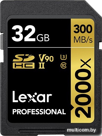 Карта памяти Lexar Professional 2000x SDHC LSD2000032G-BNNNG 32GB