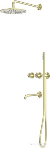 Душевая система Abber Wasser Kreis 316 AF8150BG (золото брашированное)