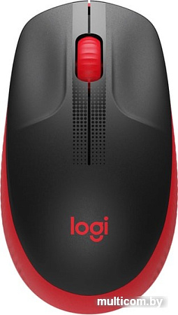 Мышь Logitech M190 (черный/красный)