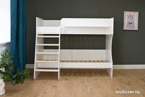 Двухъярусная кровать Красная звезда Р434 Капризун 3 160x80 (белый)