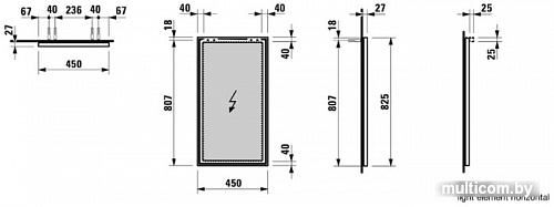 Laufen Зеркало Frame 25 4474009001441