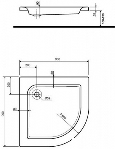 Душевой поддон Kolo Standard Plus 80x80 XBN1580000