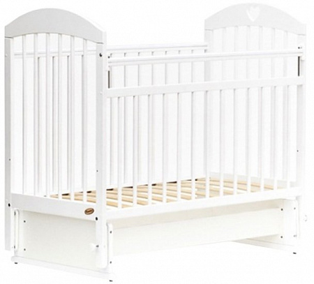 Классическая детская кроватка Bambini М 01.10.20 (белый)