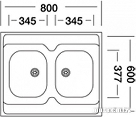 Кухонная мойка Kromevye N 432 K