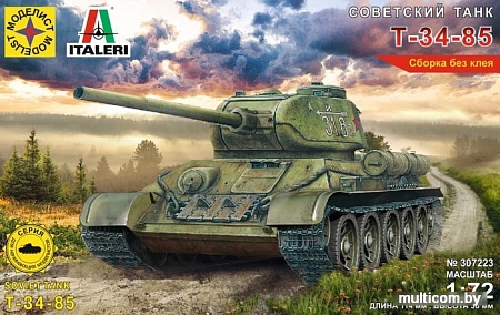 Сборная модель Моделист Советский танк Т-34-85 307223