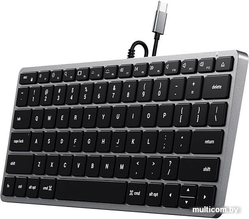 Клавиатура Satechi Slim W1 Wired Backlit Keyboard (серый космос, нет кириллицы)