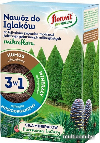Удобрение Florovit 3 в 1 микрофлора для хвойных растений (1 кг)