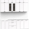 Готовая кухня Интермебель Лион-7 2.2м без столешницы (белый софт)