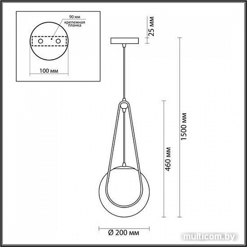 Подвесная люстра Odeon Light Carol 4268/1