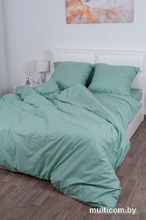 Постельное белье Миланика Фисташка Семейный (поплин г/к)