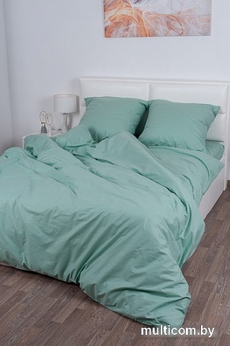 Постельное белье Миланика Фисташка Семейный (поплин г/к)
