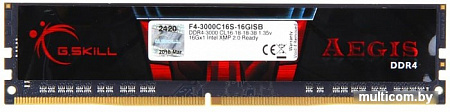 Оперативная память G.Skill Aegis 16GB DDR4 PC4-24000 F4-3000C16S-16GISB