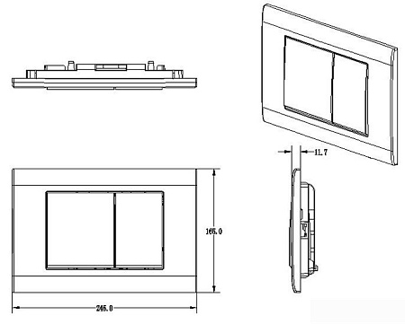 Панель смыва Burke Тип 01 101.WW.1 (белый)