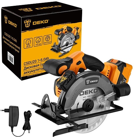 Дисковая (циркулярная) пила Deko CSDU20 083-1104 (с 1-им АКБ)