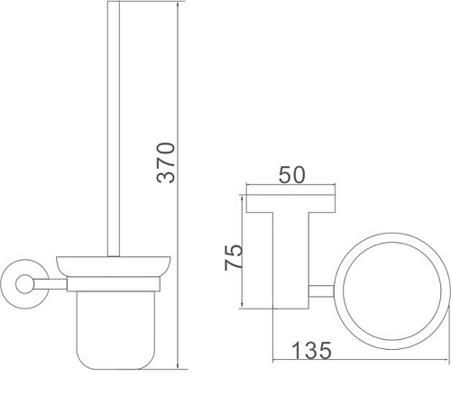 Ершик для унитаза Ledeme L71710B