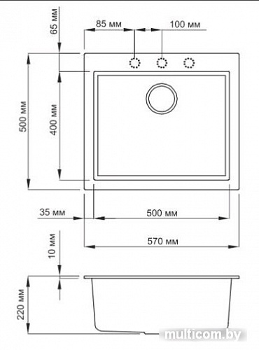 Кухонная мойка Omoikiri Bosen 57-BL (4993145)