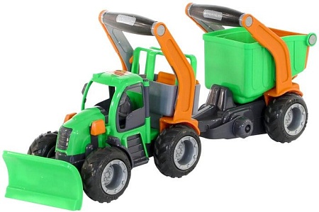 Полесье ГрипТрак трактор снегоуборочный с полуприцепом 48400