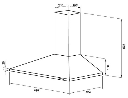 Кухонная вытяжка SHINDO Reya 60 W [00020656]
