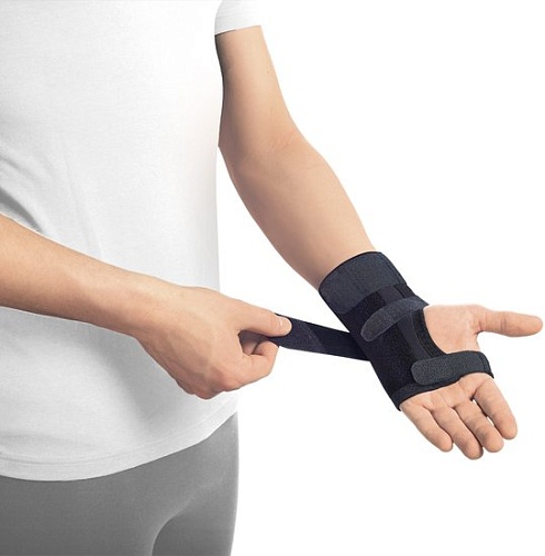 Ортез лучезапястный Польза На запястье с шиной 1411 (р.3, черный)