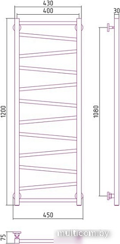 Полотенцесушитель Сунержа Сирокко 1200х400 00-0253-1240